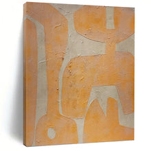 Load image into Gallery viewer, “Orange Ideas” - Warm - Toned Symbolic Forms, Ideal for Creative Space Spark, Abstract Painting on Canvas DKH1073
