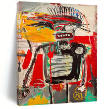 Load image into Gallery viewer, “Chaotic Robot - like Figure” – Abstract Expressionist Painting with Bold Lines and Colors DTP094
