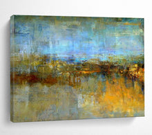 Load image into Gallery viewer, Blue - Toned Abstract Landscape Painting On Canvas DKH372
