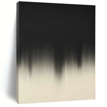 Load image into Gallery viewer, Large - Format Hand - painted Black &amp; White Gradient Drip Art for Dramatic Hallways LargeART0156
