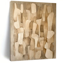 Load image into Gallery viewer, “Neutral Tones Abstract Shapes” - Minimalist Abstract Acrylic DTP021
