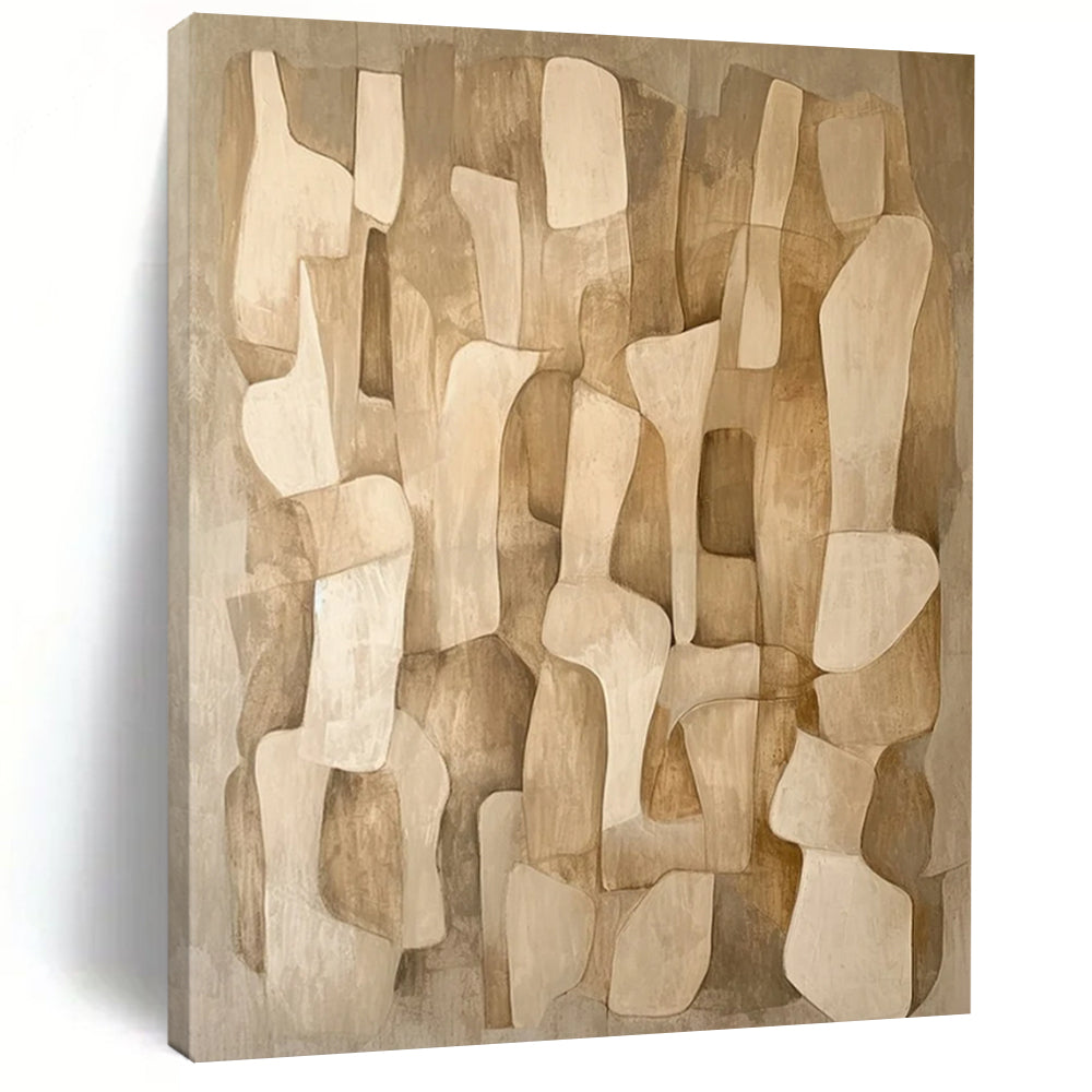 “Neutral Tones Abstract Shapes” - Minimalist Abstract Acrylic DTP021