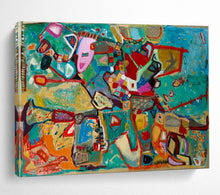 Load image into Gallery viewer, Hand - painted Vibrant Abstract Composition Acrylic Art for Creative Studio Decor LargeART1657
