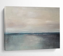 Load image into Gallery viewer, Minimalist Horizon in Soft Grays Abstract acrylic painting DLZ028
