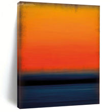 Load image into Gallery viewer, Sunset Horizon Abstract Canvas Painting, Great for Coastal Living Room &amp; Inspirational Office LargeART1183
