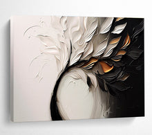 Load image into Gallery viewer, Textured Floral Abstract Painting on Canvas - “Gilded Leaves” DKH748
