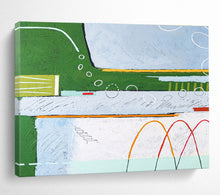 Load image into Gallery viewer, Color - Blocked Landscape Abstract Painting on Canvas DKH565
