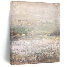 Load image into Gallery viewer, Neutral Textured Abstract with Green Hints Art for Botanical - themed Home Office &amp; Zen - like Spa Waiting Room LargeART0970

