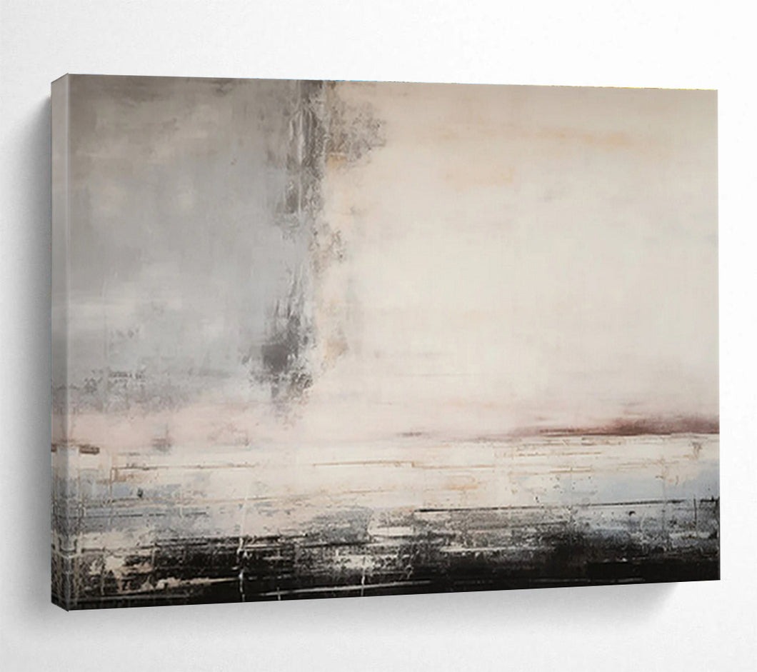 Gray, White & Subtle Color Abstract Art - Great for Modern Entryway & Serene Meditation Room DKH046