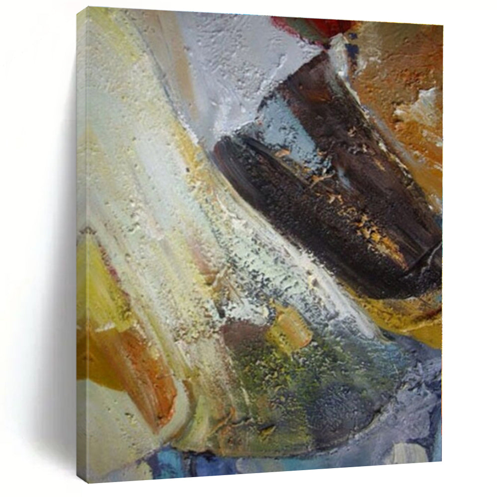 Textured Color - Blend Abstract Painting, Perfect for Eclectic Kitchen & Creative Studio Nook LargeART1355