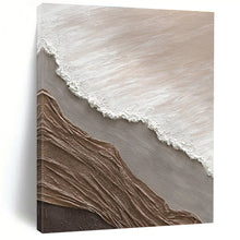 Load image into Gallery viewer, Large Neutral Textured Layers - Great for Minimalist Bedroom &amp; Zen - Inspired Spa LargeART0726
