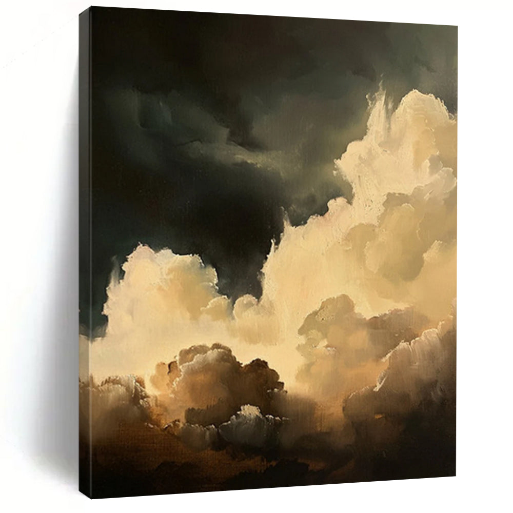 “Dramatic Clouds in Dark Sky” - Romanticism - Inspired Abstract Acrylic DTP022