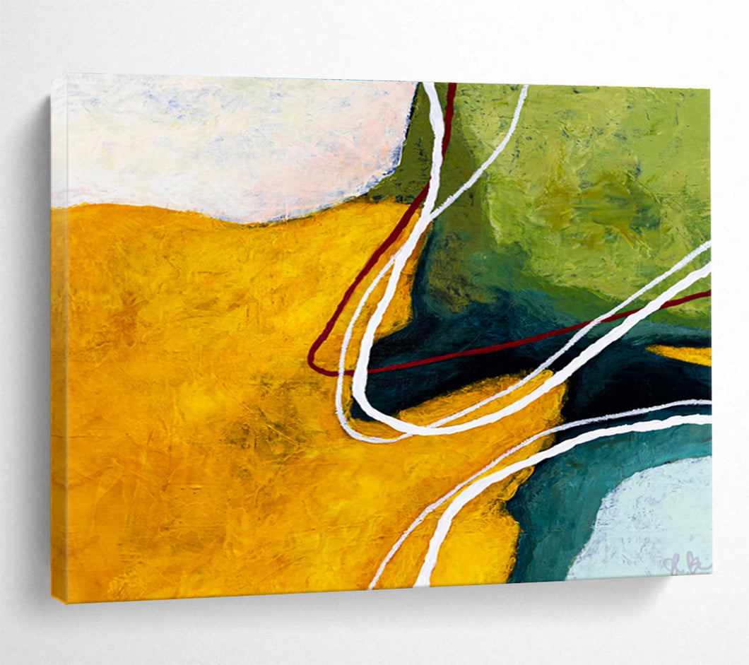 Color - Swirl Geometric Abstract Painting on Canvas DKH551