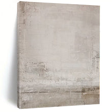 Load image into Gallery viewer, Hand - painted Massive Beige Textured Abstract Acrylic Art for Minimalist Hallways LargeART0121
