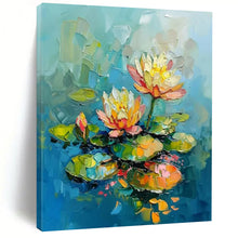 Load image into Gallery viewer, Impasto Floral Art, Color - Blended Botanical Painting for Serene Bathroom &amp; Nature - Themed Living Room LargeART2240
