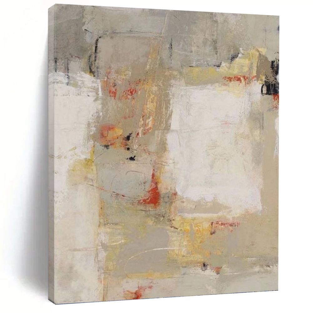 “Neutral Abstract Composition” - Subtle Toned Modern Art on Canvas DKH1450