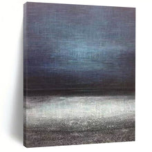 Load image into Gallery viewer, Dark Blue and Gray Abstract Horizon – Minimalist Acrylic with Subtle Gradients DTP259
