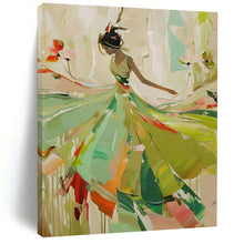 Load image into Gallery viewer, Abstract Expressionist Figure Art, Color - Blocked Dynamic Painting for Energetic Living Room &amp; Dance Studio LargeART2238
