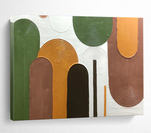 Load image into Gallery viewer, Textured Colorful Arches Abstract Painting on Canvas - “Earth’s Rainbow” DKH593
