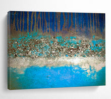 Load image into Gallery viewer, Textured Abstract Forest Painting On Canvas DKH385
