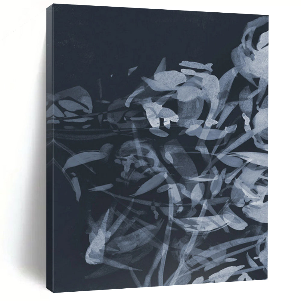 Layered Floral in Gray – Abstract Flower Watercolor DTP240