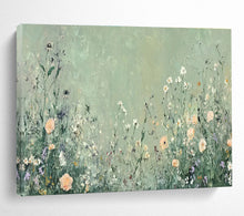 Load image into Gallery viewer, Delicate Wildflower Meadow Abstract Painting on Canvas - “Summer Whispers” DKH668
