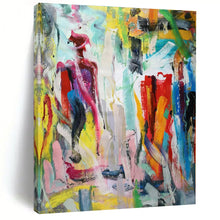Load image into Gallery viewer, Colorful Figure Abstract Painting, Ideal for Bohemian Living Room &amp; Creative Studio LargeART1324
