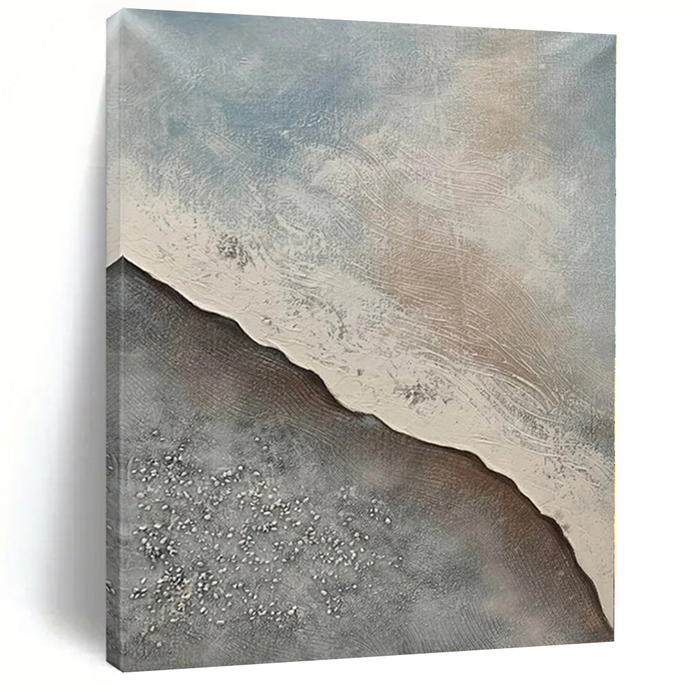 Oversized Textured Coastal Abstract Acrylic for Beach House Bedroom & Relaxing Living Room LargeART0323