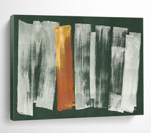Load image into Gallery viewer, Green - Based Brushstroke Abstract Painting on Canvas - “Vibrant Strips” DKH612
