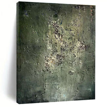 Load image into Gallery viewer, Green and Gray Textured Abstract Acrylic Art - Suited for Nature - inspired Bedroom &amp; Industrial - style Studio LargeART0633
