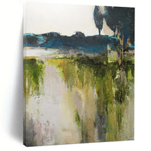 Load image into Gallery viewer, “Green Landscape Abstract” Abstract Painting on Canvas, Nature - Lover’s Decor DKH1015
