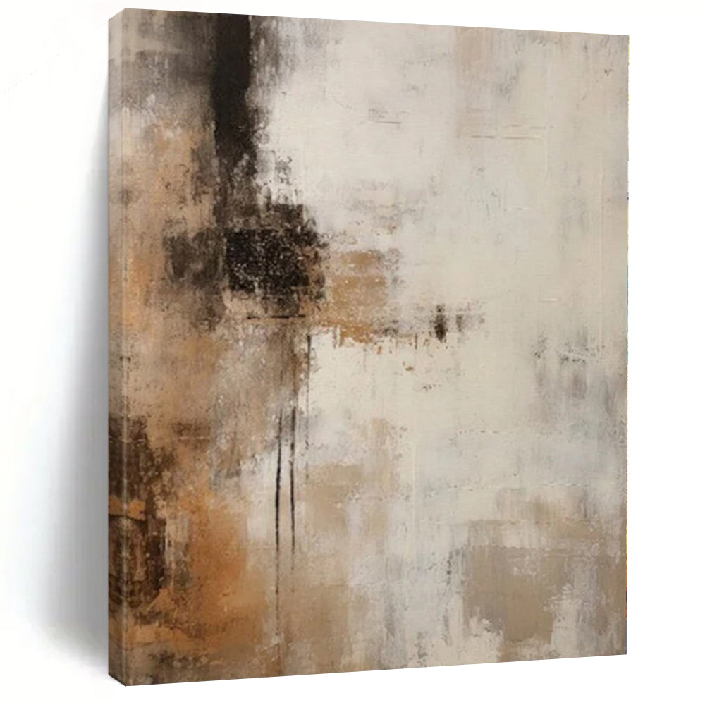 Neutral Abstract Textures Abstract Canvas Painting, Great for Minimalist Living Room & Calm Office LargeART1203