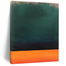 Load image into Gallery viewer, Green - Orange Divide Abstract Canvas Painting, Ideal for Modern Dining Room &amp; Art - Centric Hallway LargeART1188
