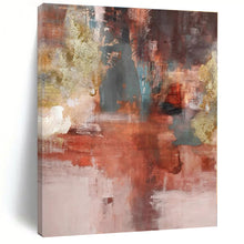 Load image into Gallery viewer, Warm Abstract with Red and Gold Acrylic Art - Suited for Cozy Living Room &amp; Rustic - style Restaurant LargeART0583
