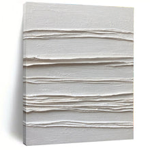 Load image into Gallery viewer, White Textured Horizontal Abstract Painting, Ideal for Modern Gallery Wall &amp; Calming Meditation Space LargeART1347
