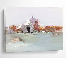 Load image into Gallery viewer, Impressionistic Venice Scene Abstract Painting on Canvas - “Venice Haze” DKH631
