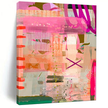 Load image into Gallery viewer, Pink - Toned Abstract Collage Art, Ideal for Girly Bedroom &amp; Fashion Boutique LargeART1816

