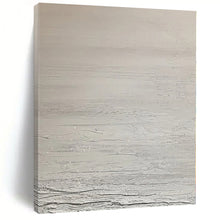 Load image into Gallery viewer, Hand - painted Large - scale Light Gray Textured Abstract Acrylic Art for Minimalist Hallways LargeART0124
