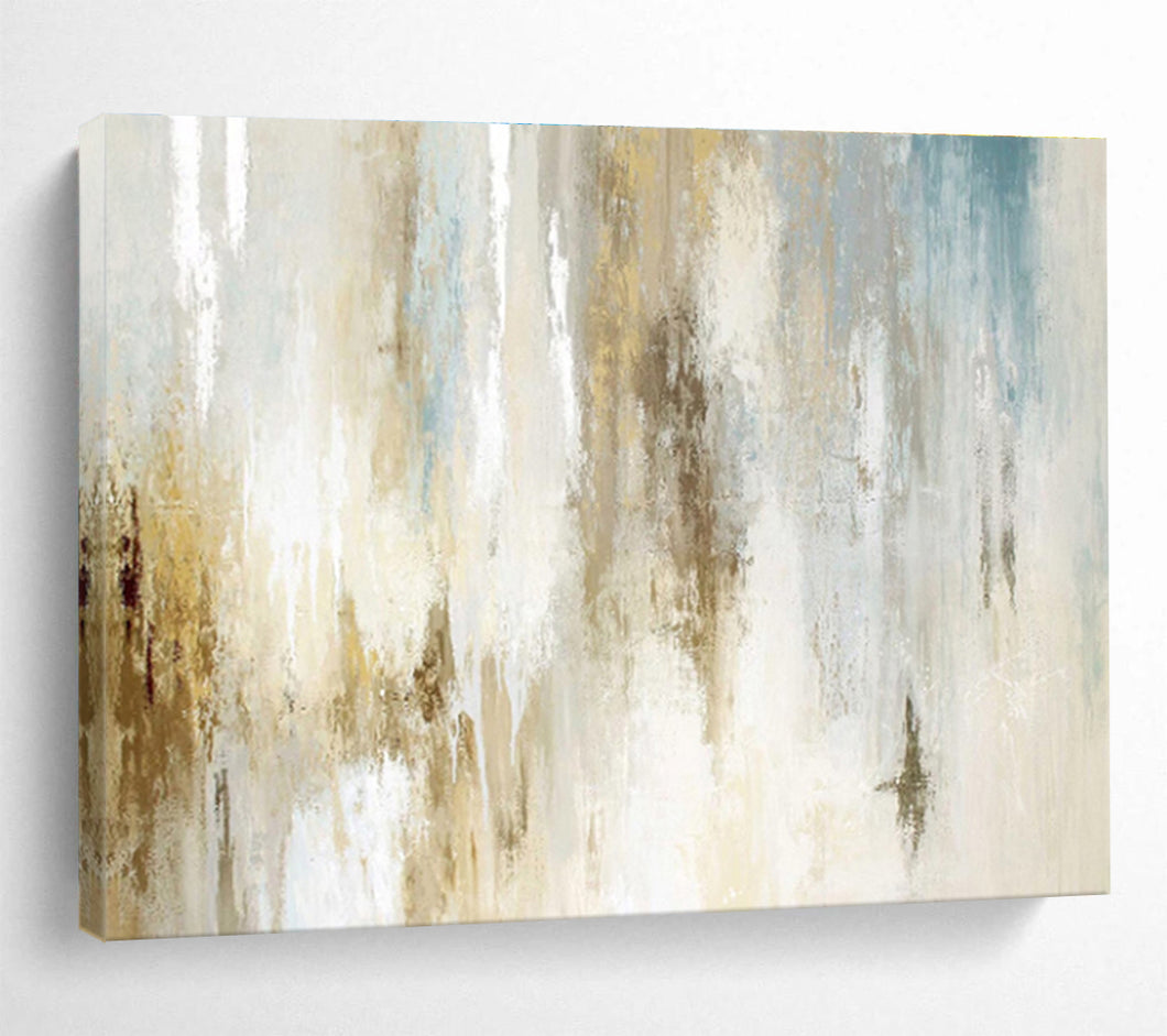 Neutral - Toned Abstract Art for Scandinavian Living Room & Modern Hallway DKH137