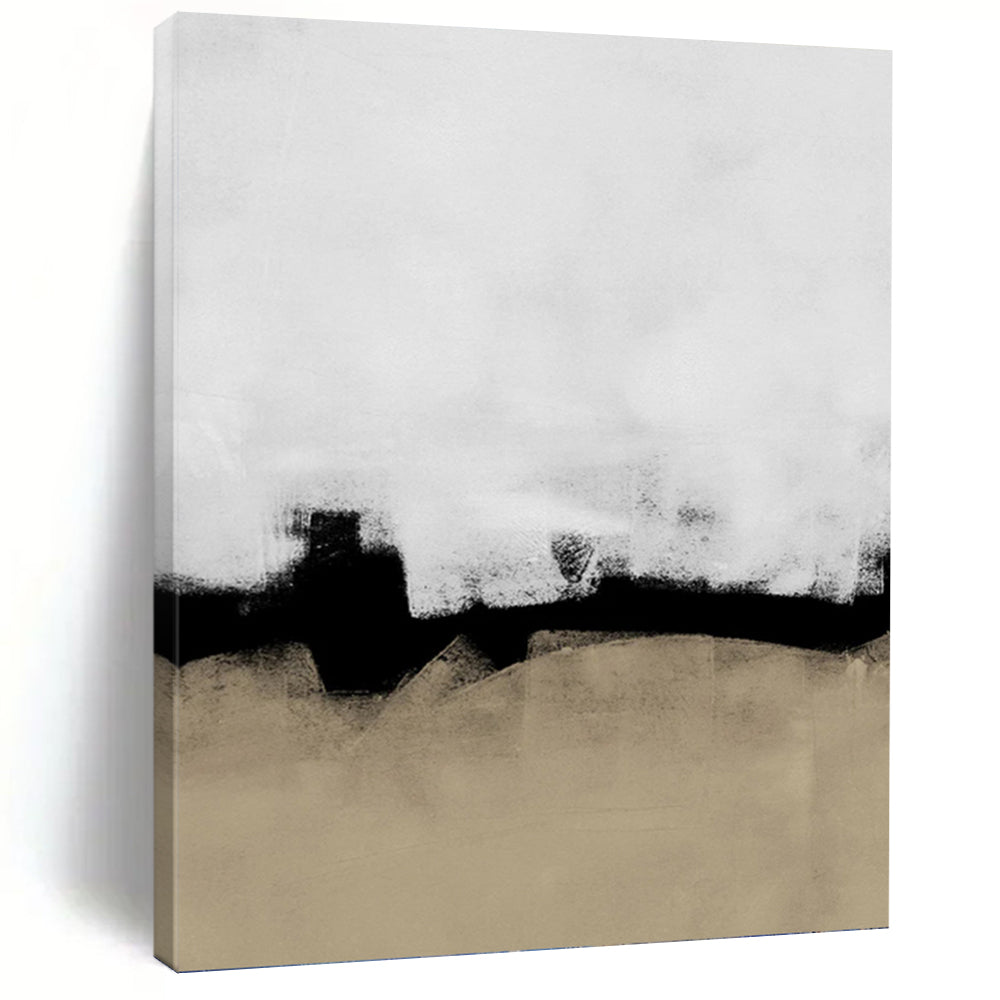 “Neutral Tone Gradients” Abstract Minimalist Painting on Canvas, Sophisticated Decor DKH965