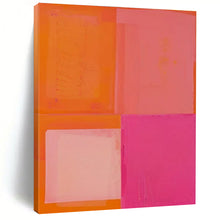 Load image into Gallery viewer, Pink &amp; Orange Abstract Color Field, Perfect for Bohemian Bedroom &amp; Artistic Café LargeART1481
