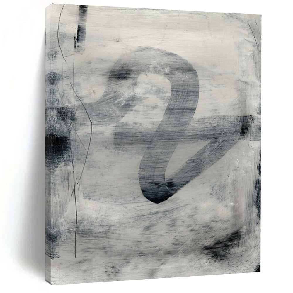 Gray Curve Mystery – Gray, White, Black with Flowing Strokes DTP189