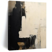 Load image into Gallery viewer, Black &amp; White Minimalist Abstract - Perfect for Contemporary Living Area &amp; Library LargeART2362
