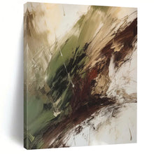 Load image into Gallery viewer, “Green and Brown Abstract Swirl” – Organic Abstract with Swirling Textures DTP118
