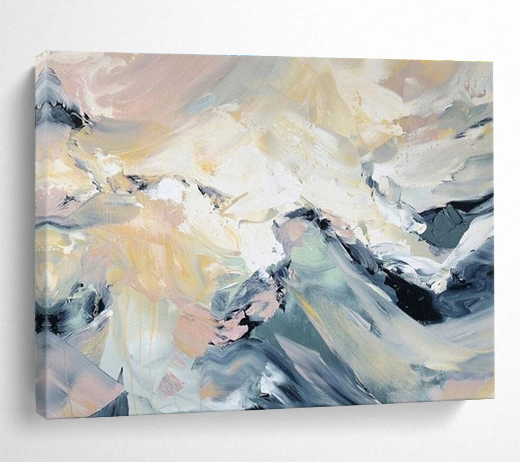 Dynamic Mountain Landscape Abstract Painting On Canvas DKH424