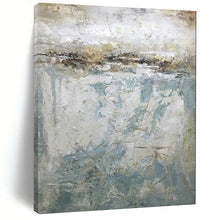 Load image into Gallery viewer, Textured Blue &amp; Gray Abstract Landscape, Ideal for Serene Bedroom &amp; Modern Office LargeART1972
