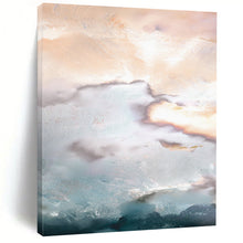 Load image into Gallery viewer, “Cloud Drift” - Blush, white, soft blue, with hints of gold, like sunrise clouds DTP165
