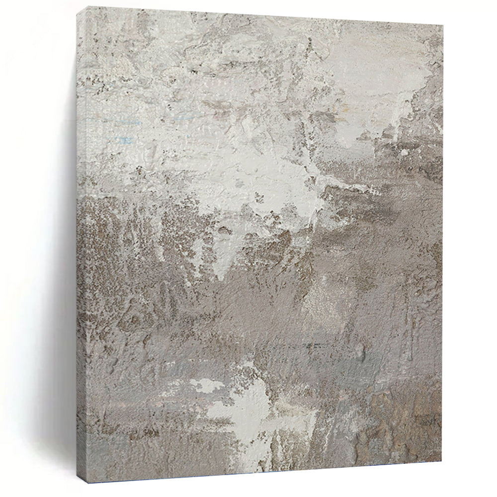 “Grey Textured Concrete - like Art” - Rustic Abstract Art on Canvas DKH1500
