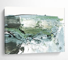 Load image into Gallery viewer, Green and Gray Abstract Fusion Abstract acrylic painting DLZ139
