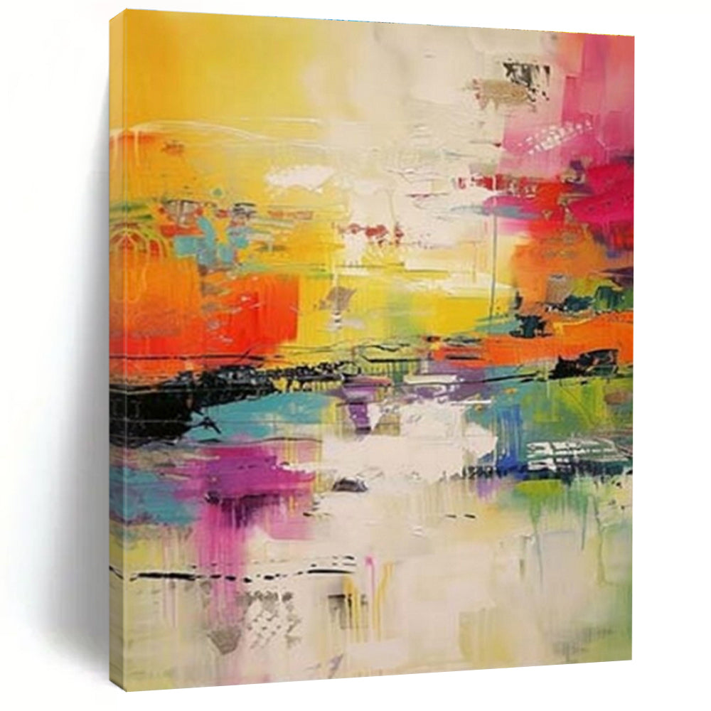 Bright Abstract Expression Art - Great for Creative Classroom & Cheerful Retail Store LargeART0692